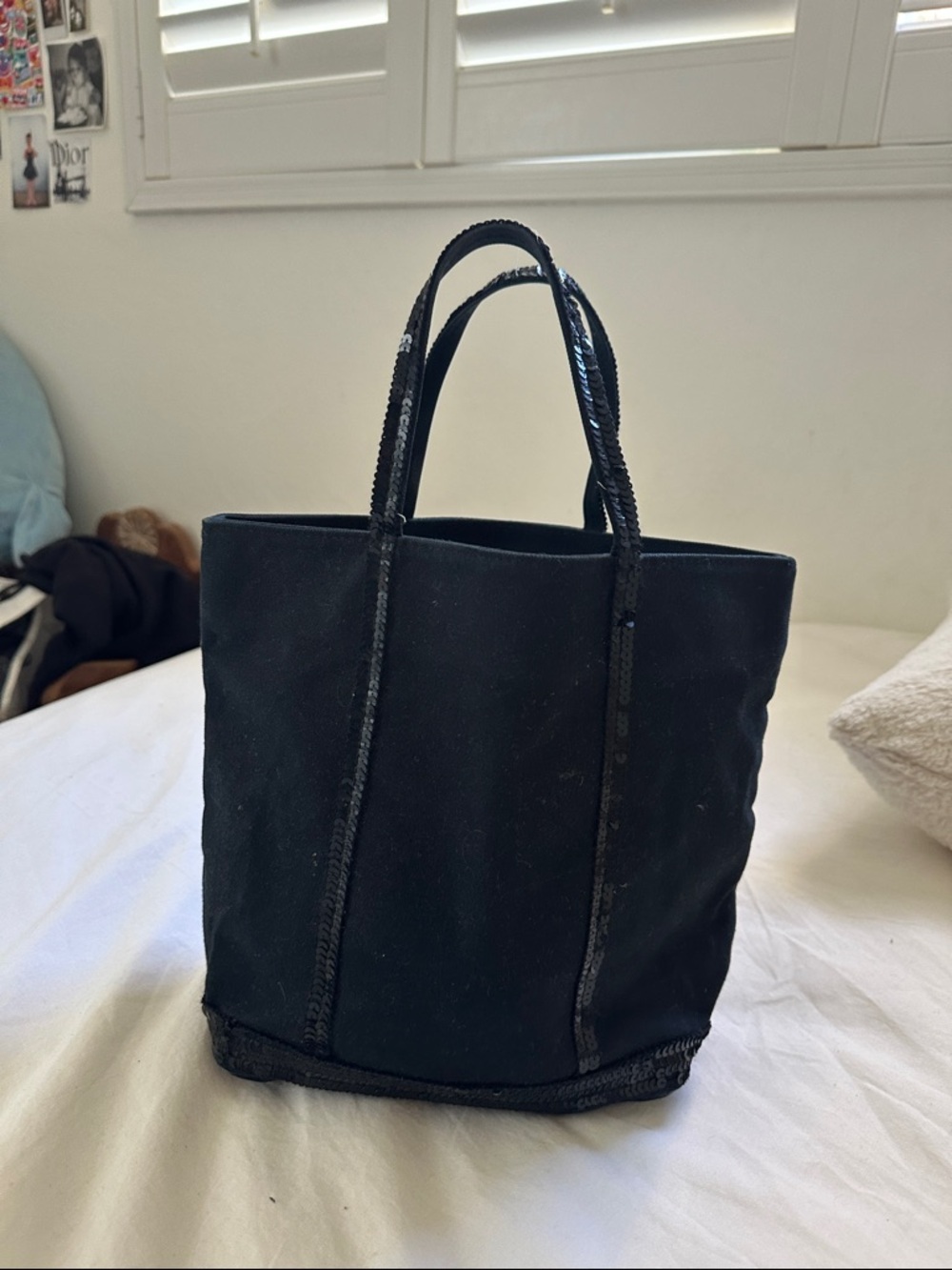 Black Women’s Vanessa Bruno Tote Bag with sequences